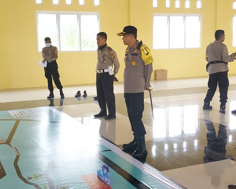 Polres Kampar Laksanakan Tactical Floor Games Untuk Kesiapan Hadapi Kontijensi Pada Operasi Aman Nusa II