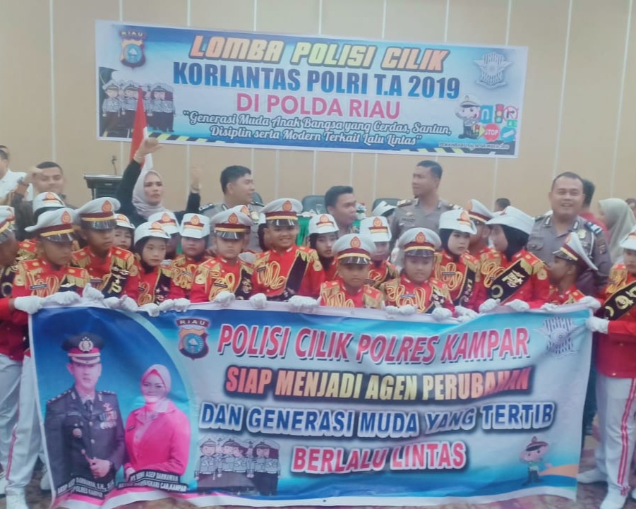 Tim Polisi Cilik Binaan Polres Kampar Meraih Juara III Pada Lomba Pocil Tingkat Polda Riau