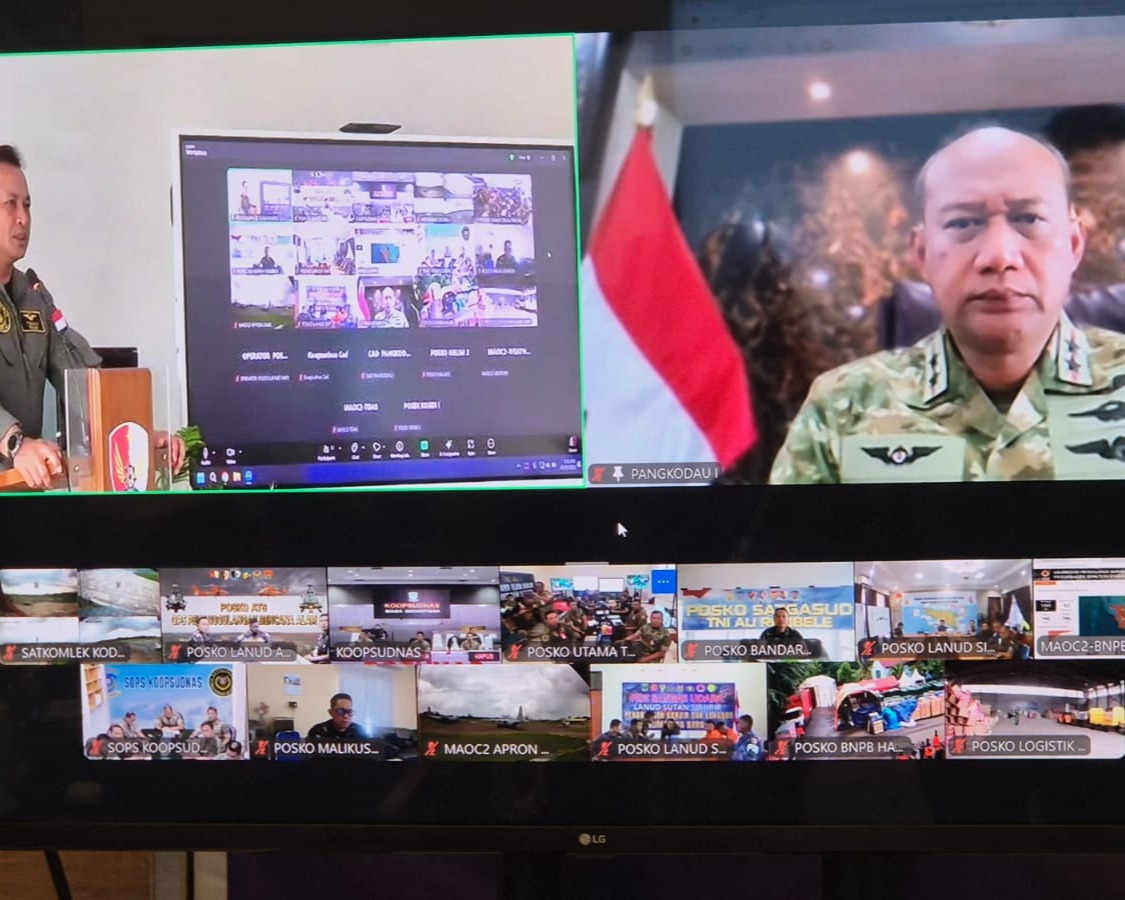 Pangkodau I Hadiri Vicon Penanggulan Bencana Alam, Kasau Sampaikan Pesan Presiden