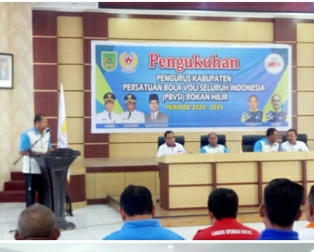 Dilantik Jadi Ketua PBVSI Rohil, Ini Target Syahrin Usman 