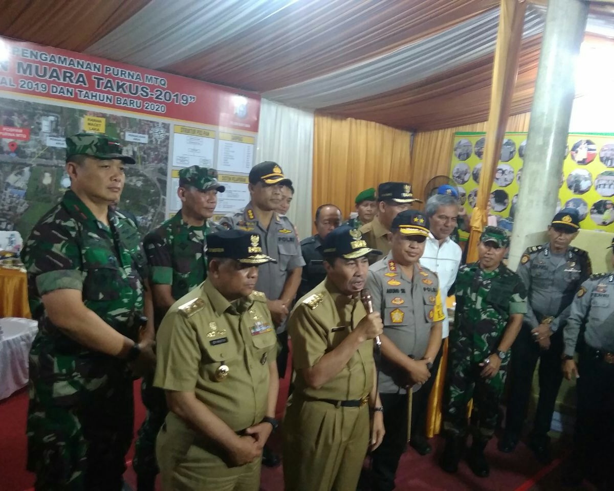 Dandim 0301/Pekanbaru dan Walikota Pekanbaru Bersama Forkompinda Provinsi Riau, Tinjau Pos Pam Natal dan Gereja