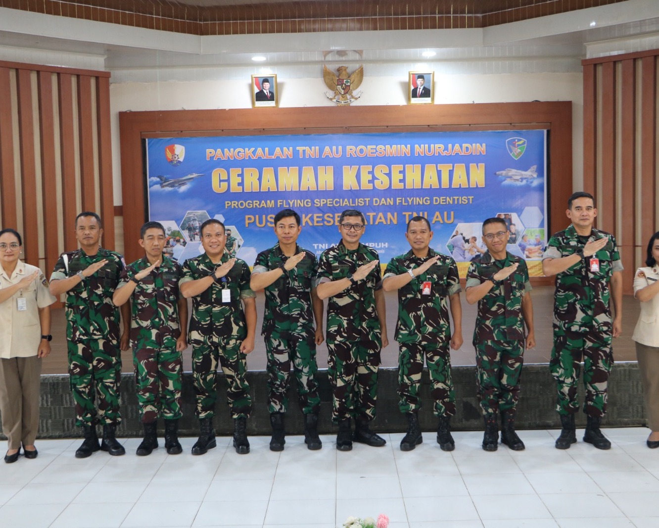 Puskesau Gelar Ceramah Kesehatan, Kakes Kodau I Sampaikan Kesehatan Wanita