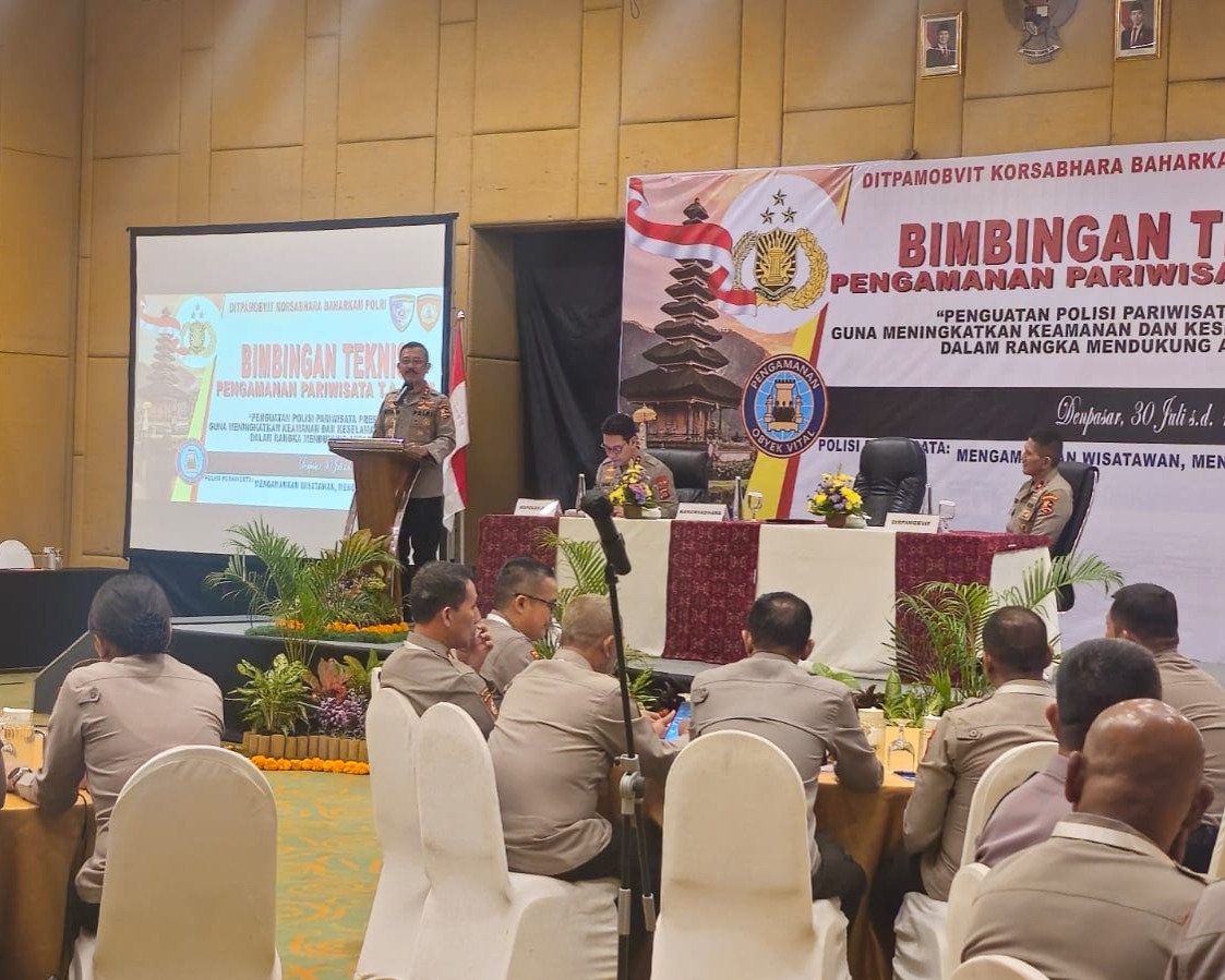 Kakorsabhara Baharkam Polri, Pimpin Kegiatan Bimbingan Teknis Pengamanan Pariwisata TA 2025 Di Bali