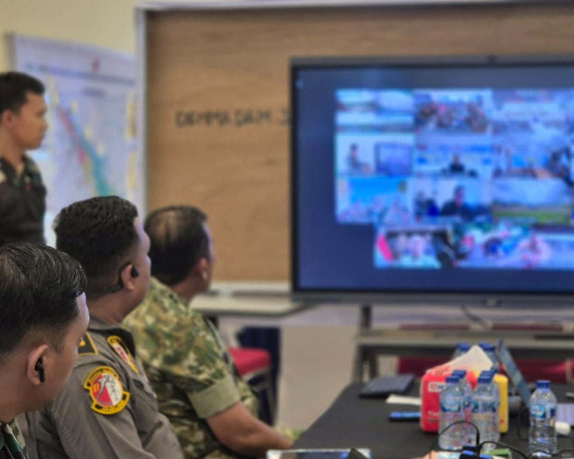 Pangkodau I Hadiri Vicon Penanggulan Bencana Alam, Kasau Sampaikan Pesan Presiden