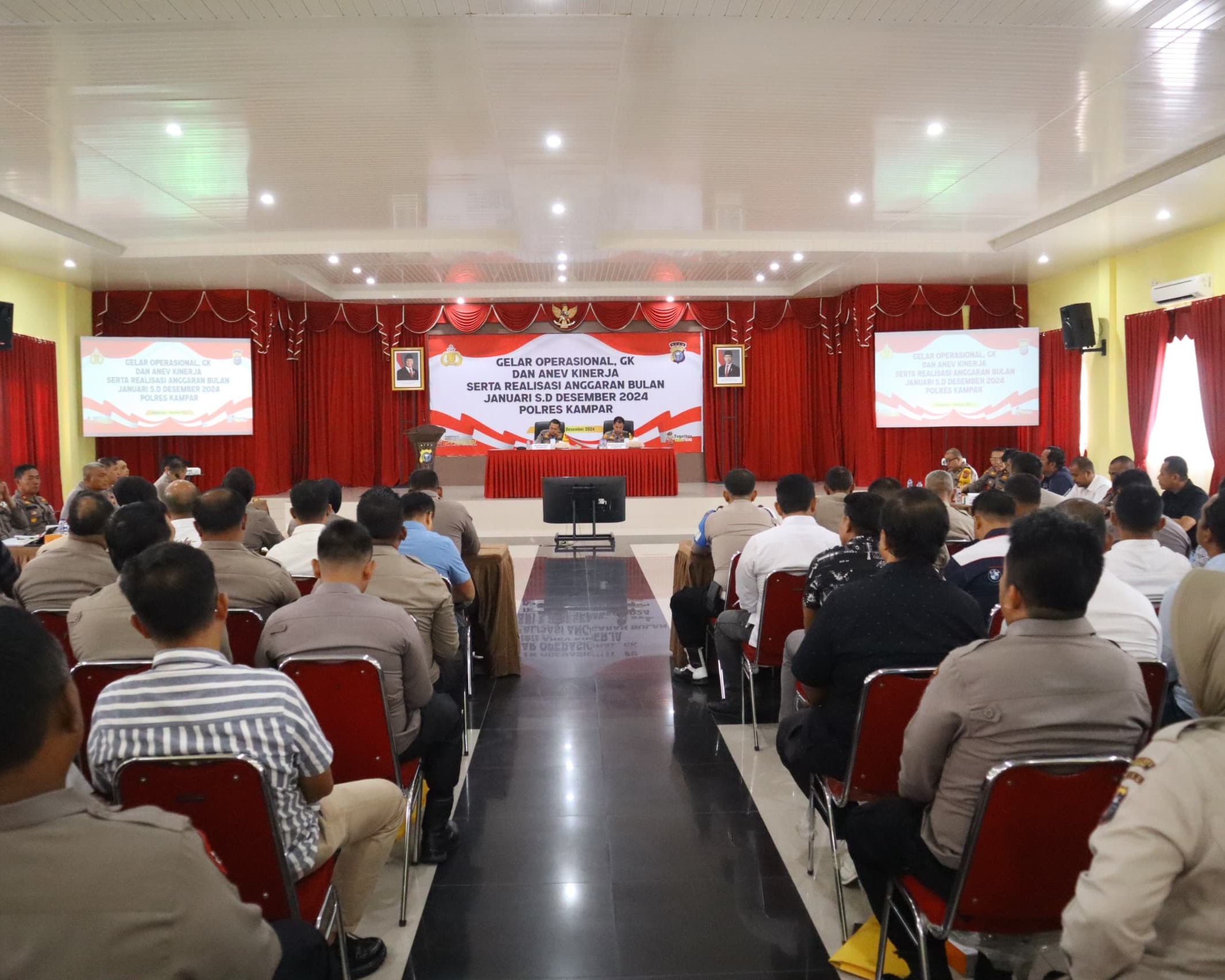 Polres Kampar Gelar Anev Akhir Tahun,  Evaluasi Kinerja dan Refleksi Capaian Sepanjang 2024, Siap Hadapi Tantangan di Tahun 2025