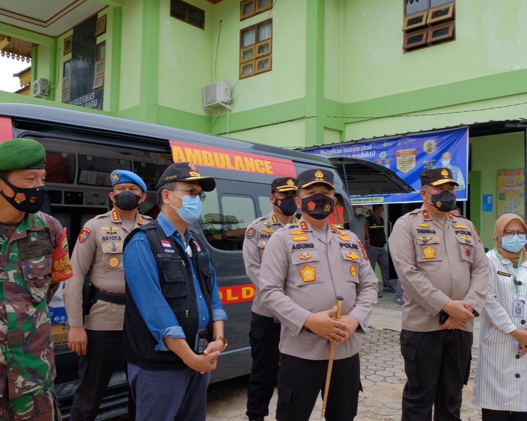 Kunjungi 2 Puskesmas, Kapolda Riau: Saya Ingin Pastikan Semua Berkolaborasi Tangani Covid-19