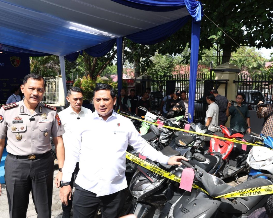 Polda Riau Bongkar Begal Sadis dan Sindikat Curanmor, 18 Kendaraan Hasil Kejahatan Diamankan