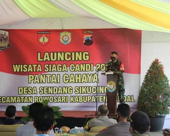 Kapolres Kendal Bersama Pemerintah Kabupaten Melaunching Wisata Siaga Candi Di Pantai Cahaya Desa Sendang Sikucing