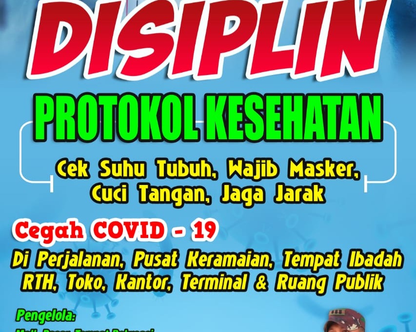 Pasiops Kodim 0301/Pekanbaru Lakukan Peninjauan Penegakan Protokol Kesehatan di Tempat Fasilitas Umum