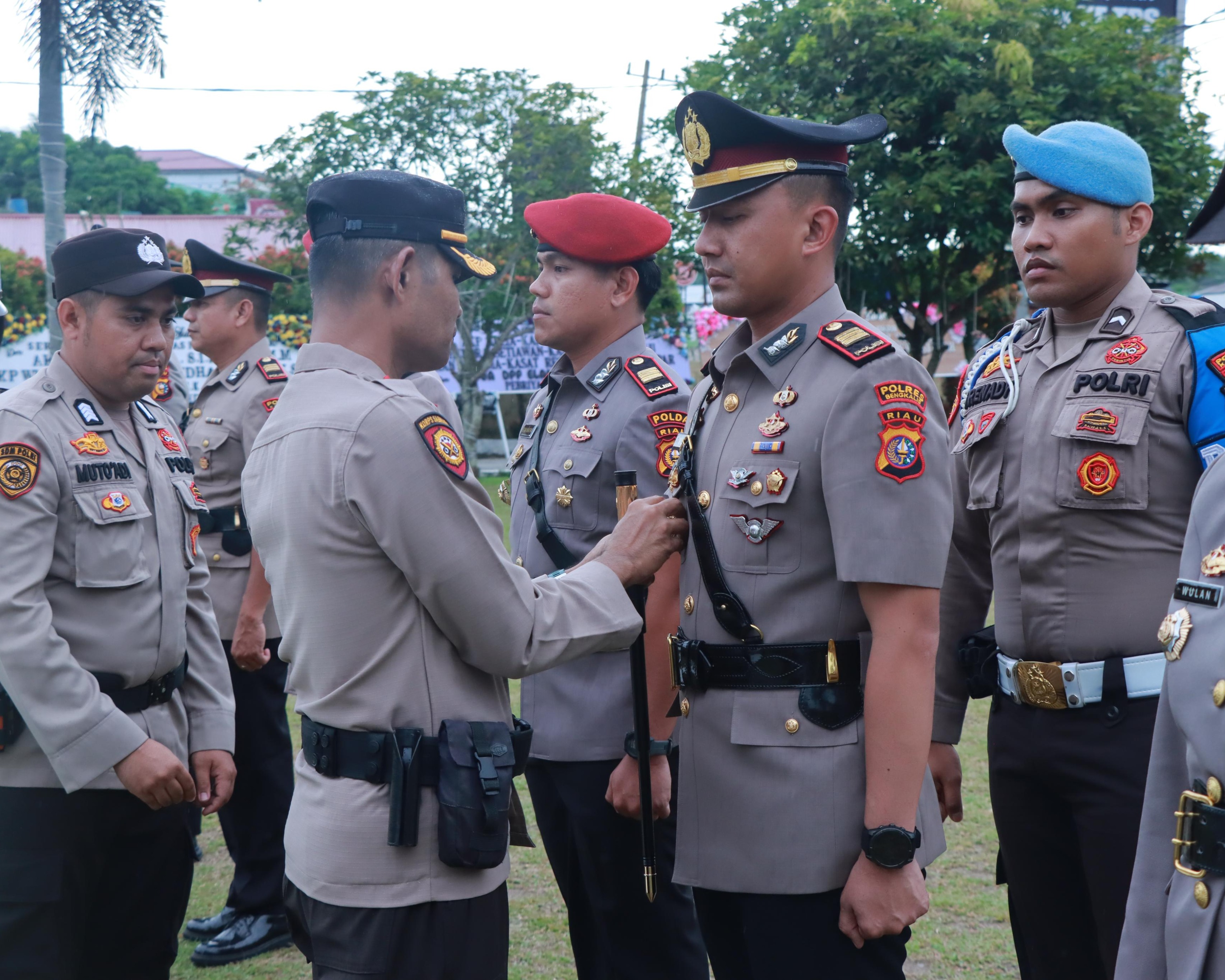 Kapolres Pimpin Sertijab Kasat Reskrim, Kasat Lantas, Kapolsek Siak Hulu dan Kapolsek Tambang Polres Kampar