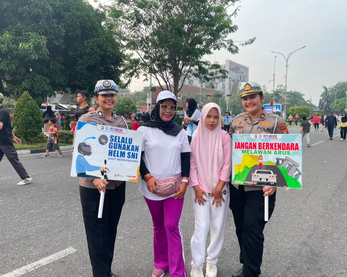Polantas Karib Hadir di CFD Pekanbaru, Kehadiran Polisi Disambut Hangat Masyarakat