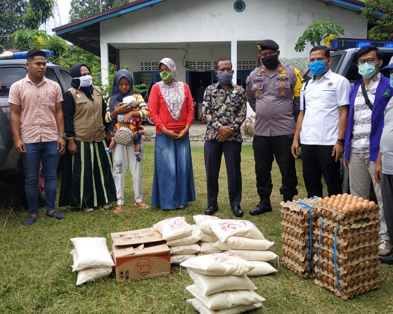 Polres Kampar Bersama Insan Pers dan Mahasiswa Kumpulkan Bantuan Untuk Warga Kurang Mampu