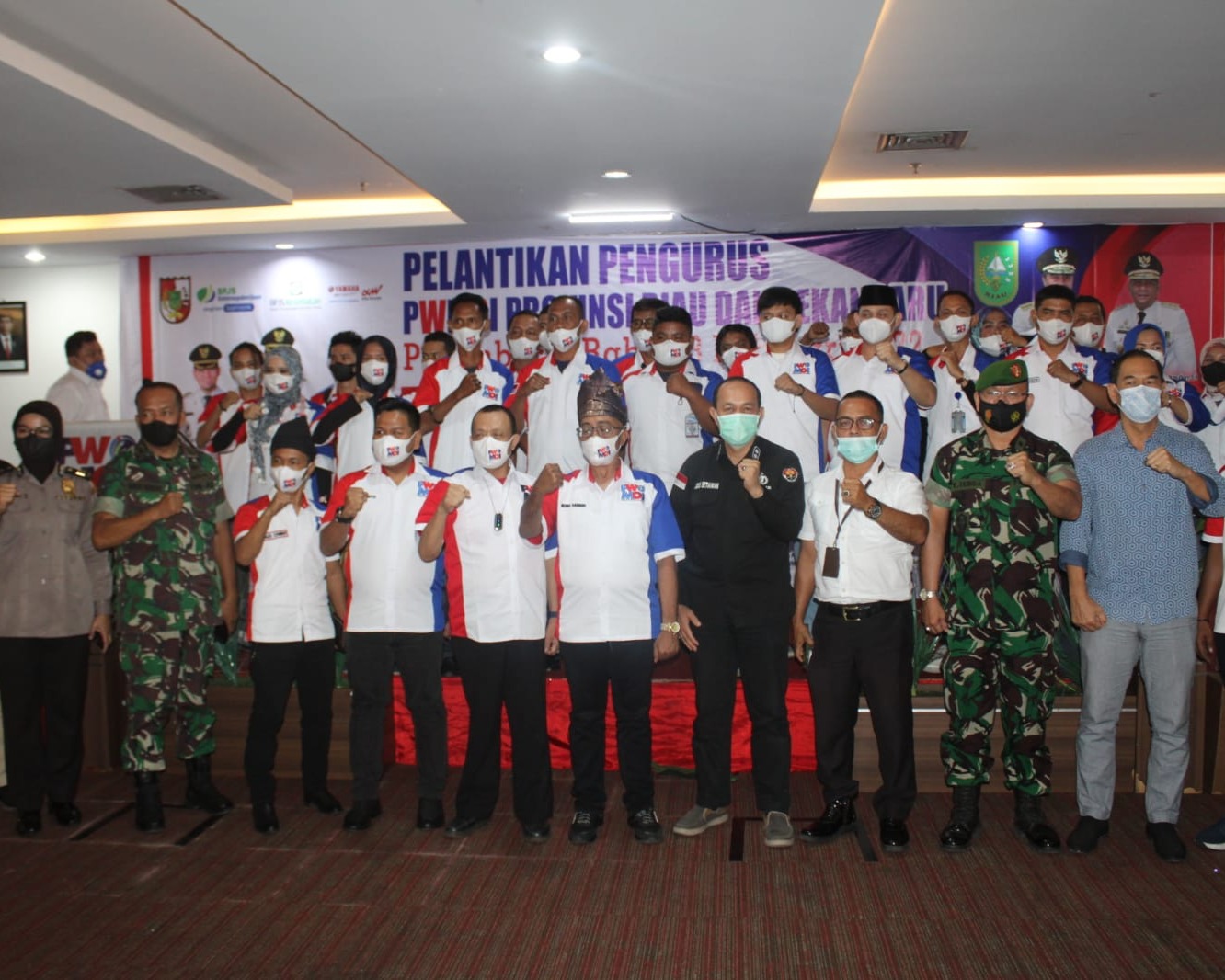 Kodim 0301/PBR Hadiri Pelantikan Pengurus PW MOI Riau dan Kota Pekanbaru