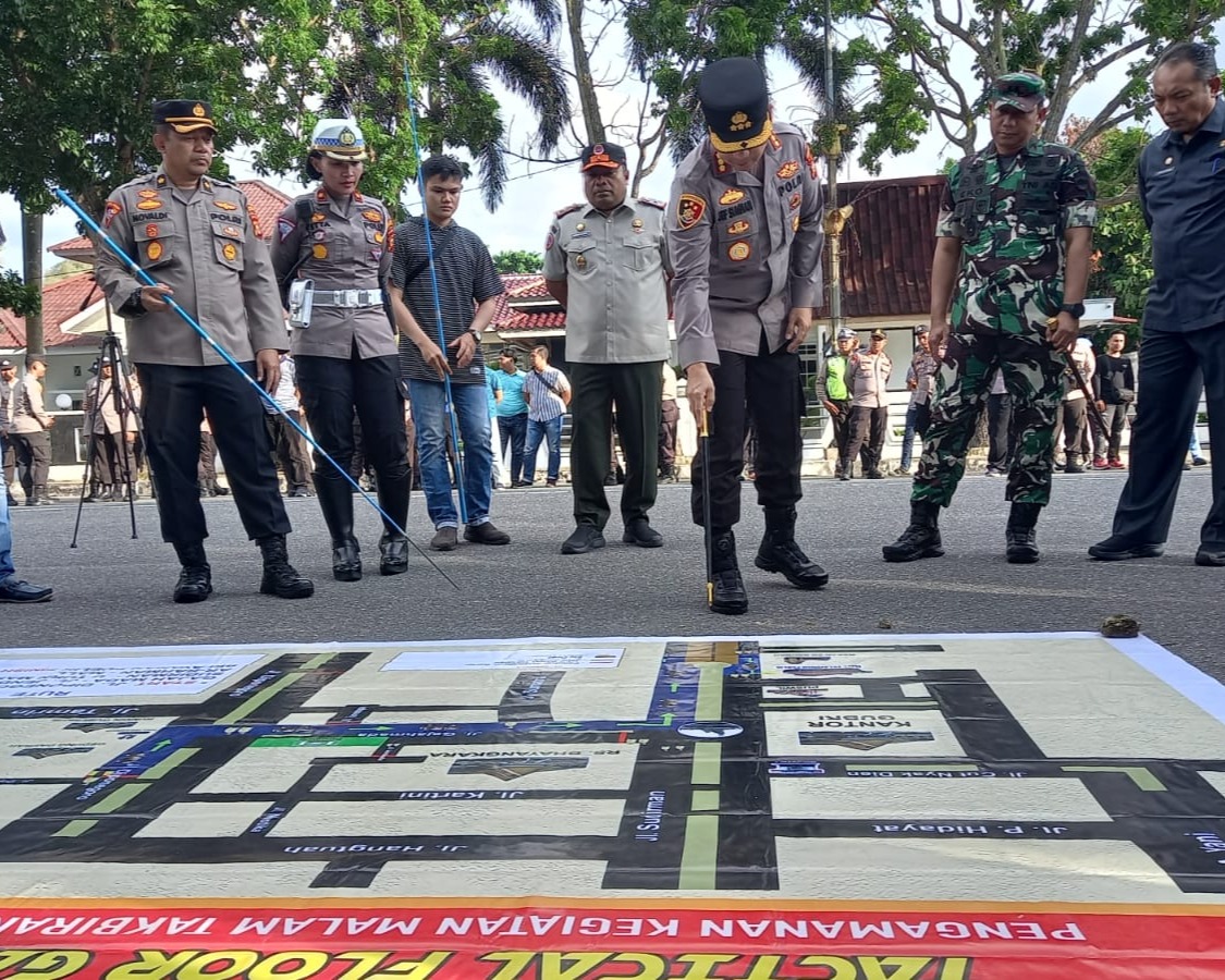 Kapolresta Pekanbaru Pimpin Apel Kesiapan Pengamanan Malam Takbir Hari Raya Idul Adha 1444 Hijiriah