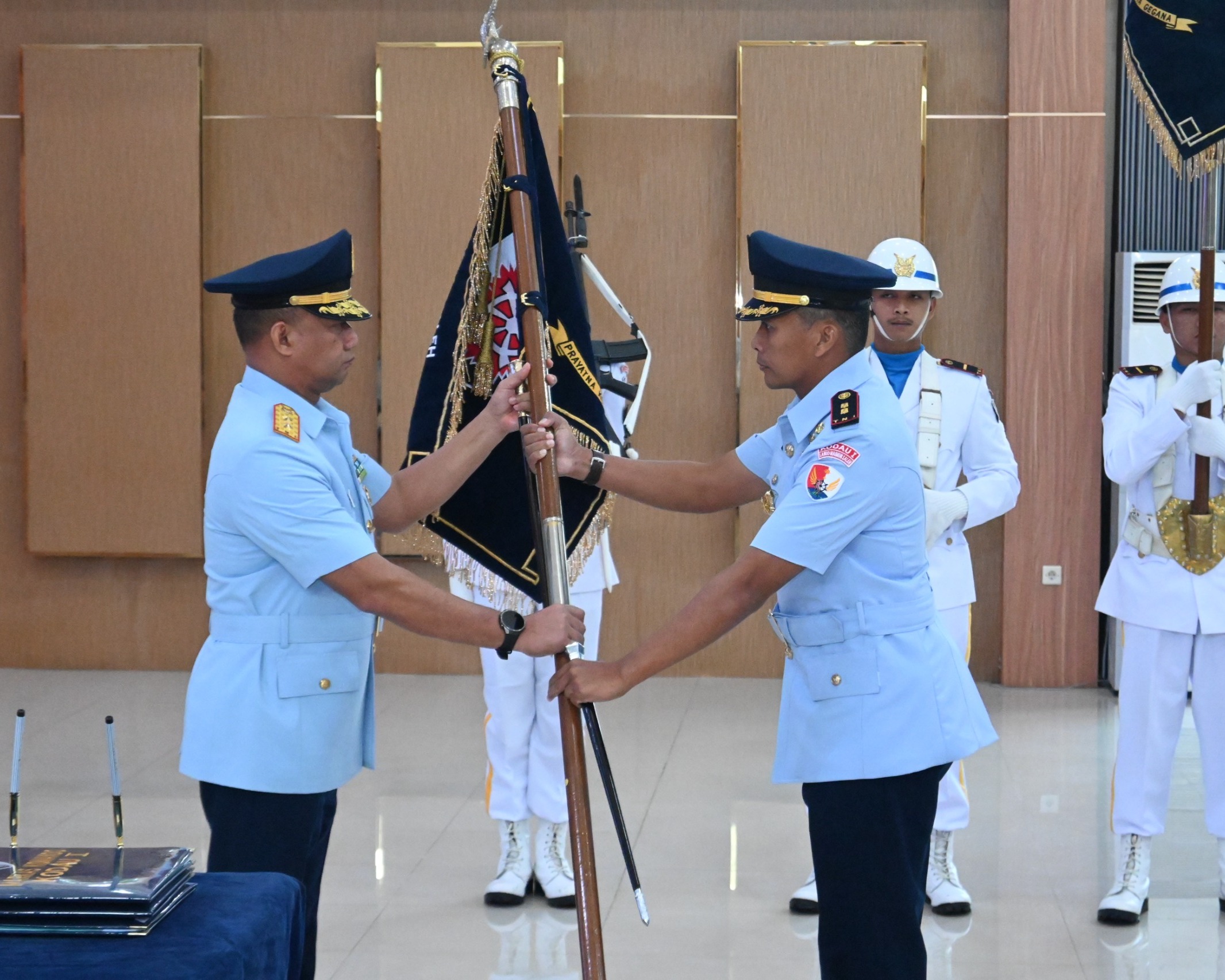 Sertijab Danlanud MUS Dan Danlanud HNM, Pangkodau I Ajak Danlanud Maksimalkan Silaturrahmi
