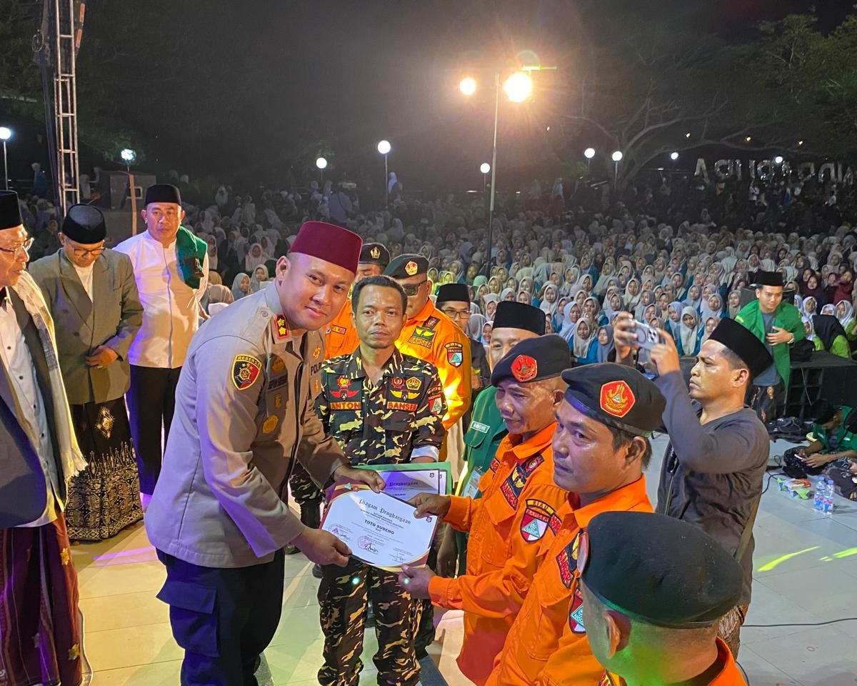 Kapolres Siak Hadiri Gebyar Sholawat Satu Abad NU, Tegaskan Pentingnya Merawat Persatuan Bangsa