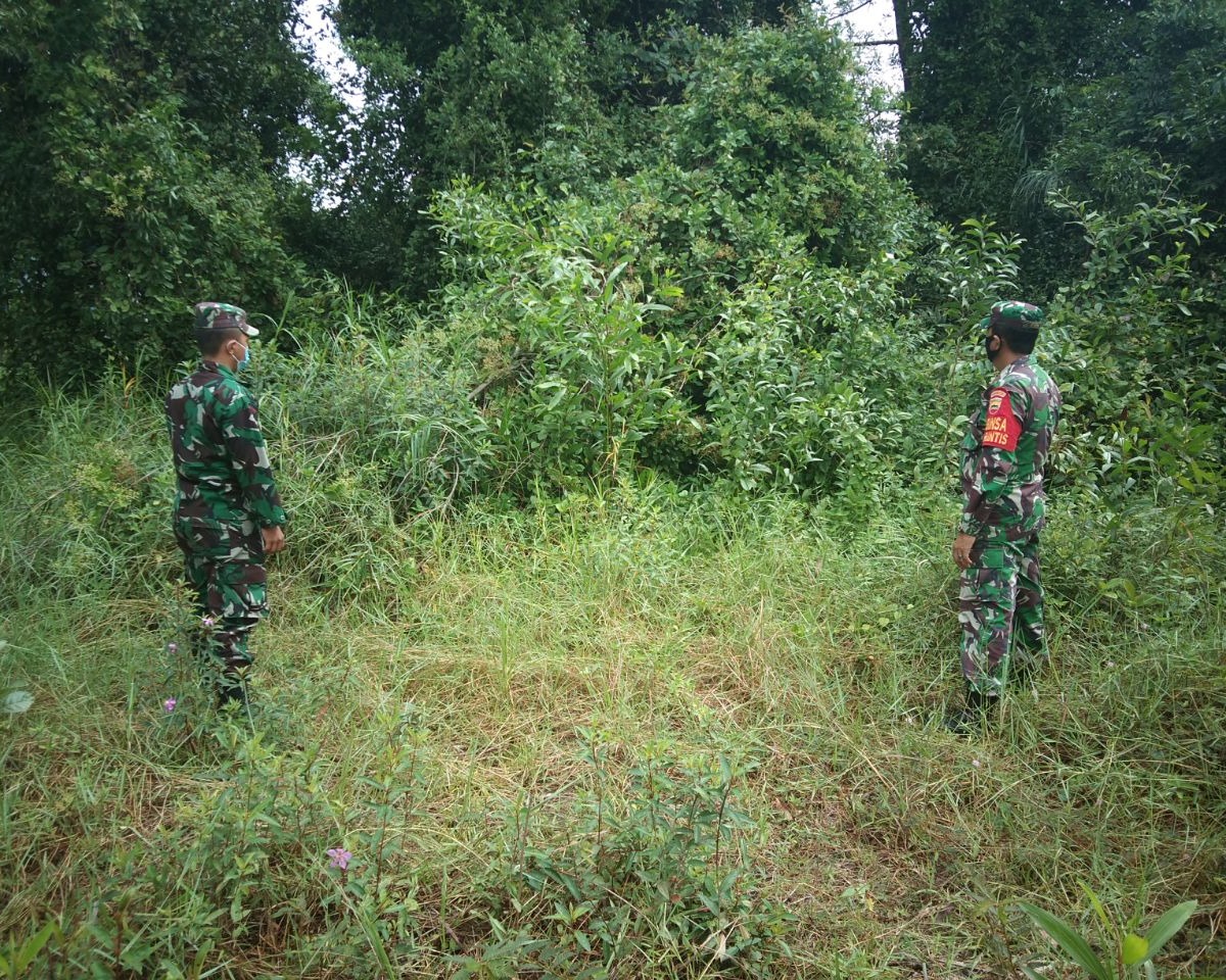 Walaupun Musim Penghujan, Babinsa Kodim 0301/PBR Terus Lakukan Patroli dan Sosialisasi Karhutla
