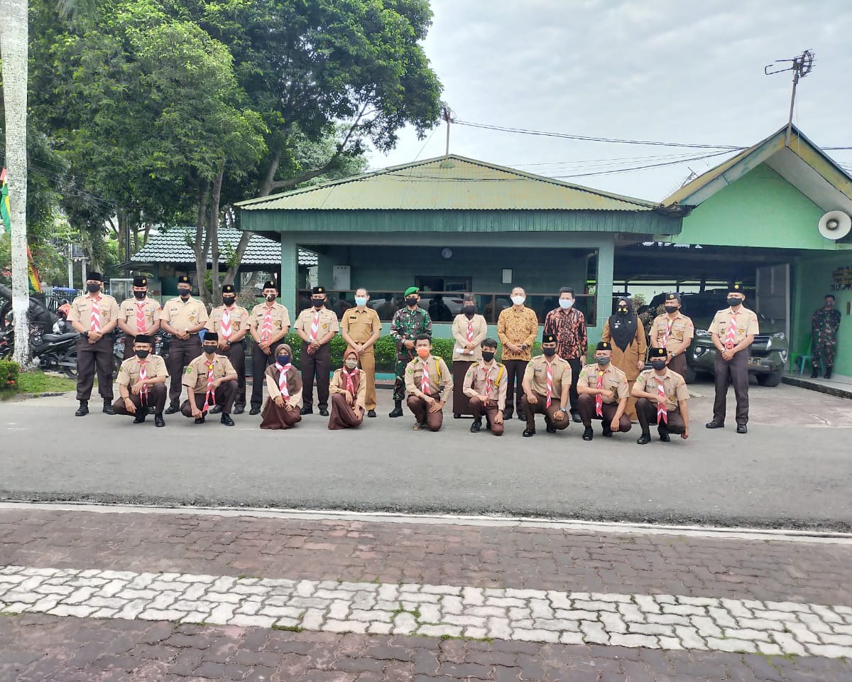 Dandim 0301/PBR Menerima Silaturahmi Pengurus Kwartir Cabang Gerakan Pramuka Kota Pekanbaru