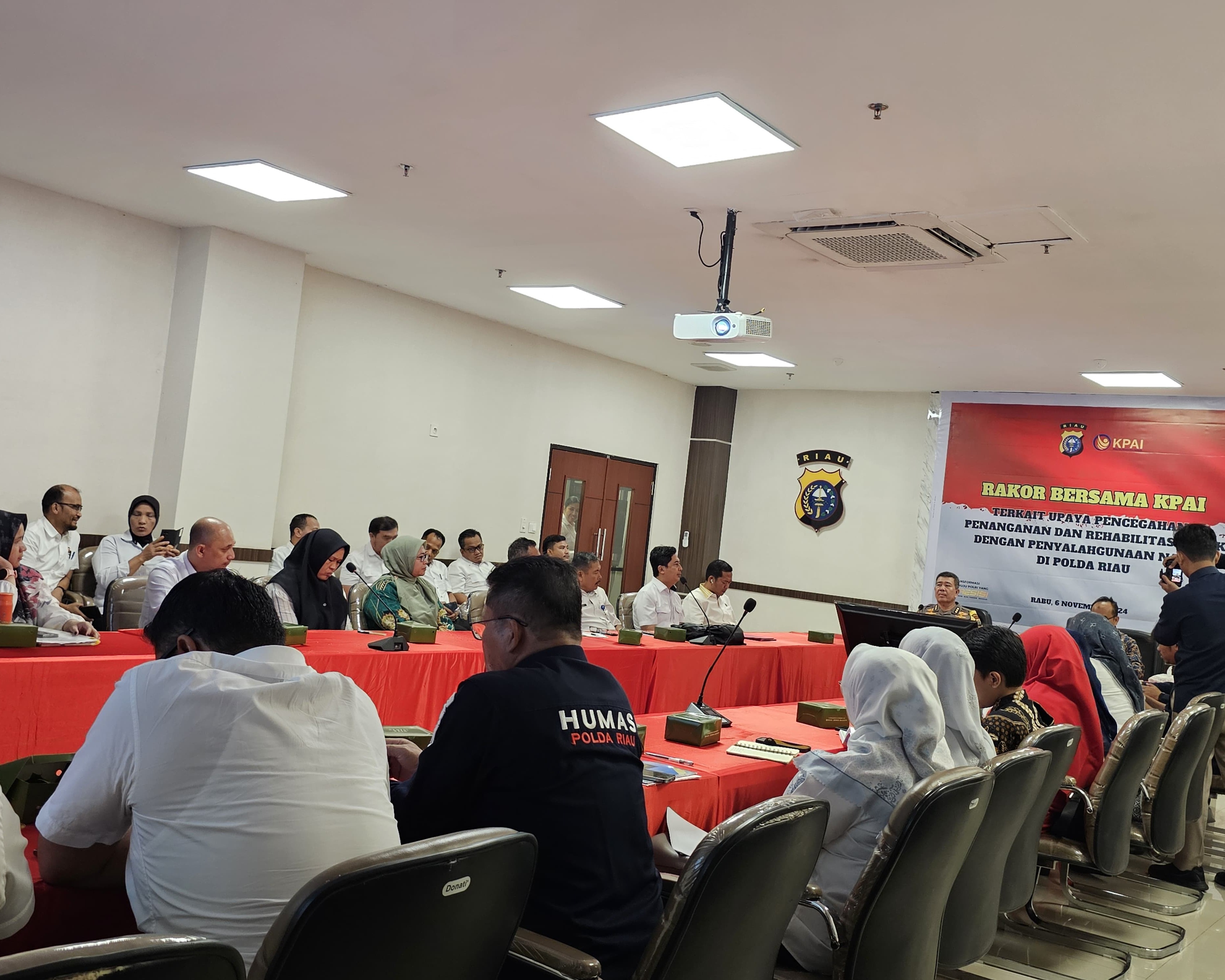 Polres Rohul Ikuti Rakor Dengan KPAI Bersama Polda Riau Pencegahan Peredaran Narkoba