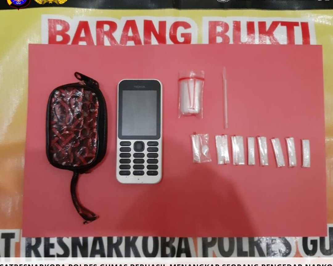 Satresnarkoba Polres Gunung Mas Mengamankan Seorang Warga Pengedar Sabu 