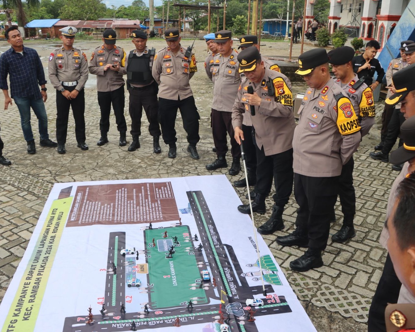 OMP-LK24, Apel Persiapan Pengamanan Kampanye Akbar Paslon Bupati Dan Wakil Bupati Kabupaten Rokan Hulu No Urut 03