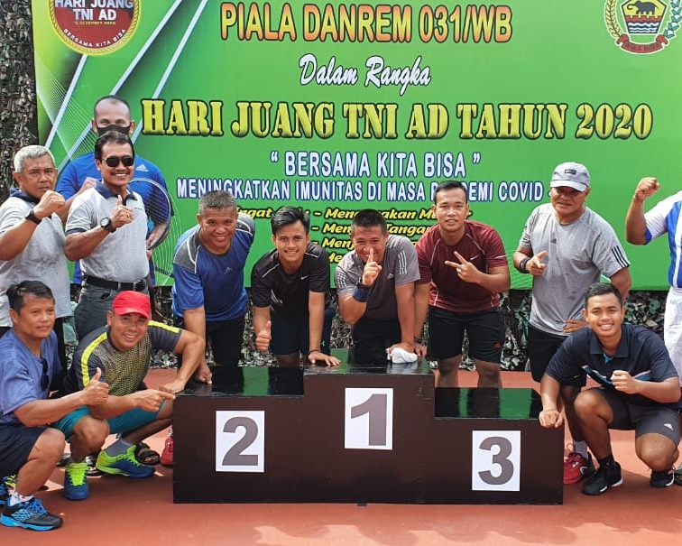 Danlanud RSN Apresiasi, Tim Tenis Lapangan Lanud RSN Meraih Juara II Piala Danrem 031/WB