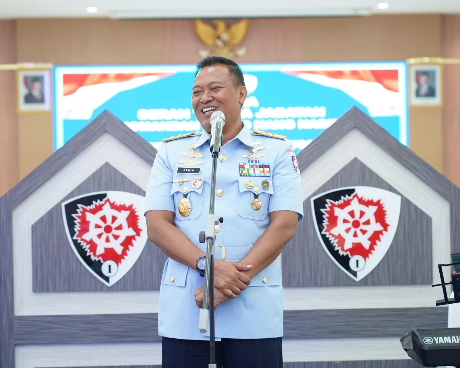 Pimpin Sertijab Danlanud HNM, Pangkodau I Menitipkan Laksanakan Tugas Sepenuh Hati, Ridho, dan Ikhlas