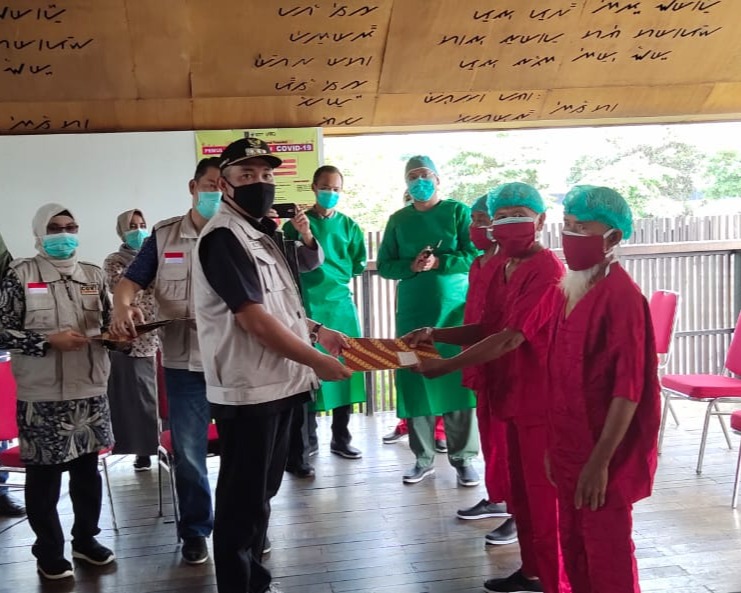 Bupati Tubaba Melakukan Konferensi Pers Terkait Kesembuhan Pasien Positif Covid-19