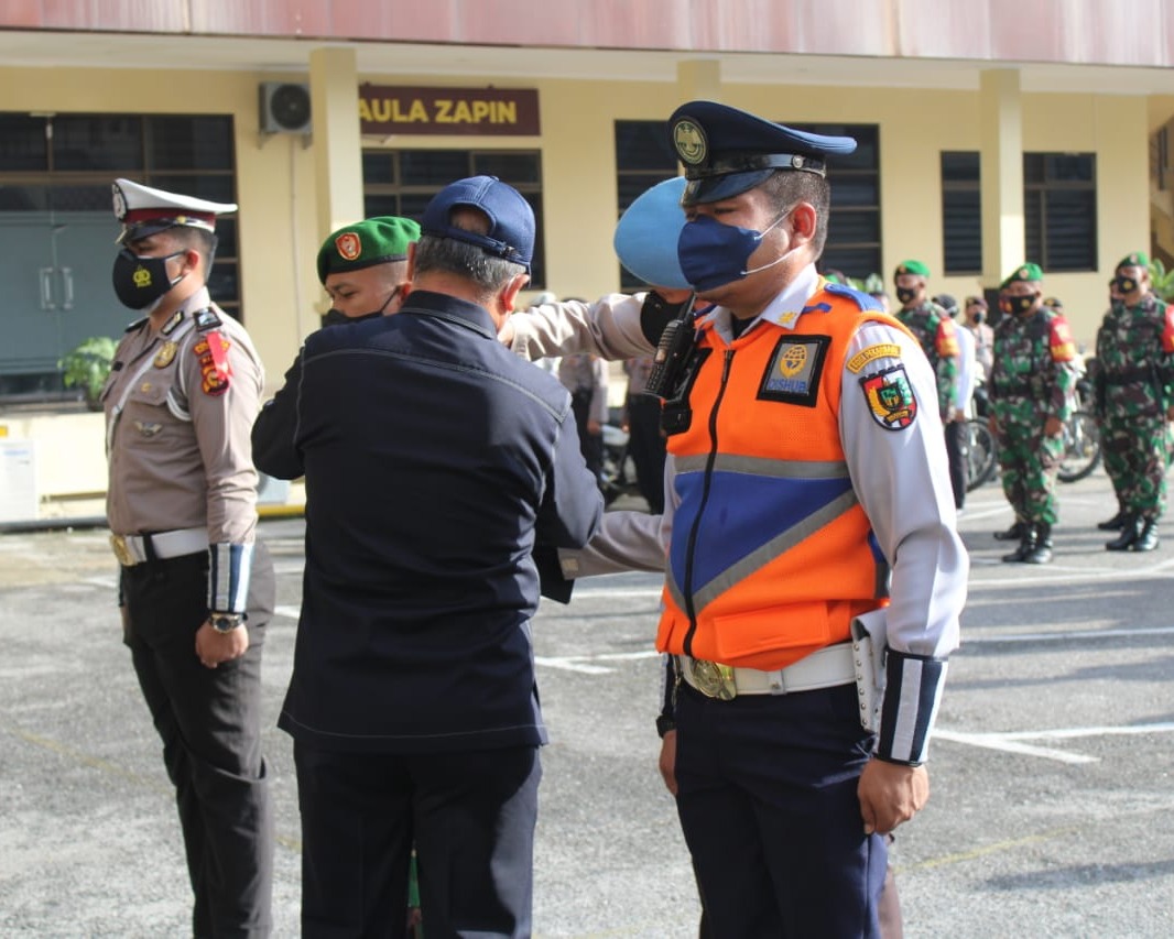 Kodim 0301/Pekanbaru Ikut Serta Apel Gelar Pasukan Operasi Lilin Lancang Kuning 2021