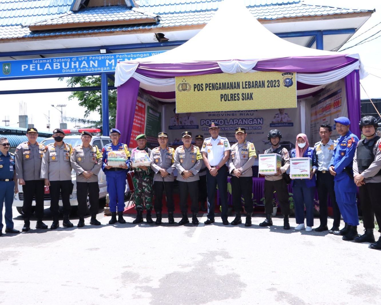 Pastikan Beri Pelayanan Maksimal Kepada Masyarakat, Wakapolda Riau Tinjau Pos Pengamanan Pelabuhan Tanjung Buton