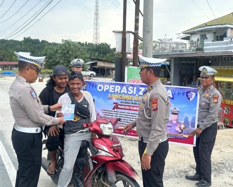 Operasi Zebra Lancang Kuning 2025, Satlantas Polres Siak Gencarkan Himbauan Keselamatan Di Jalan Raya