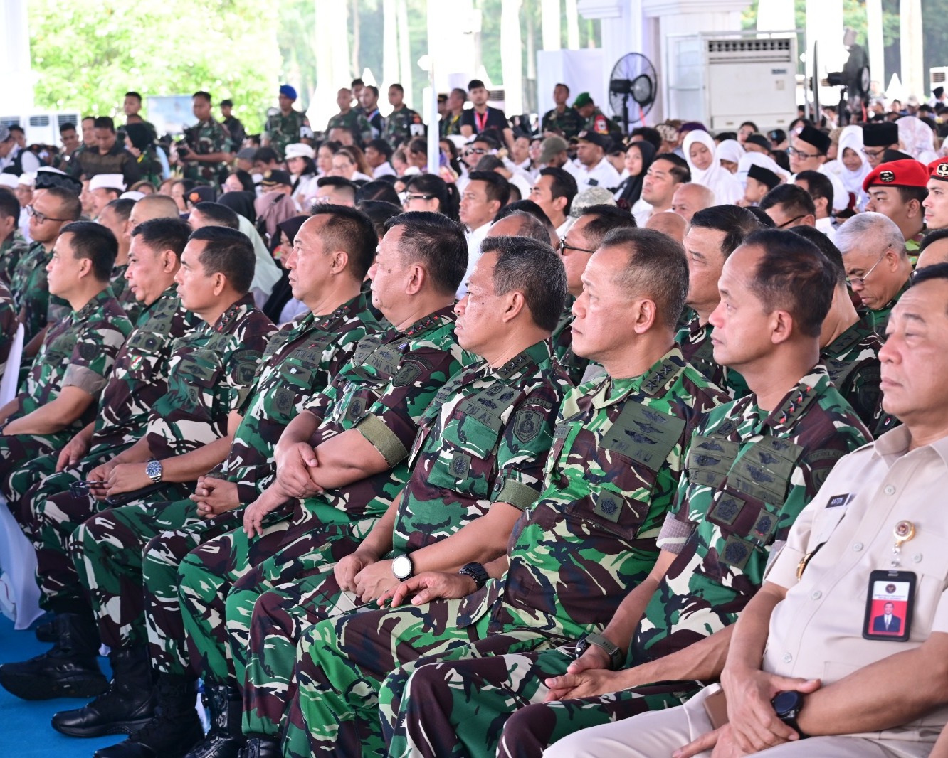 Pangkodau I Hadiri Apel Kebangsaan dan Doa Bersama HUT Ke-80 TNI