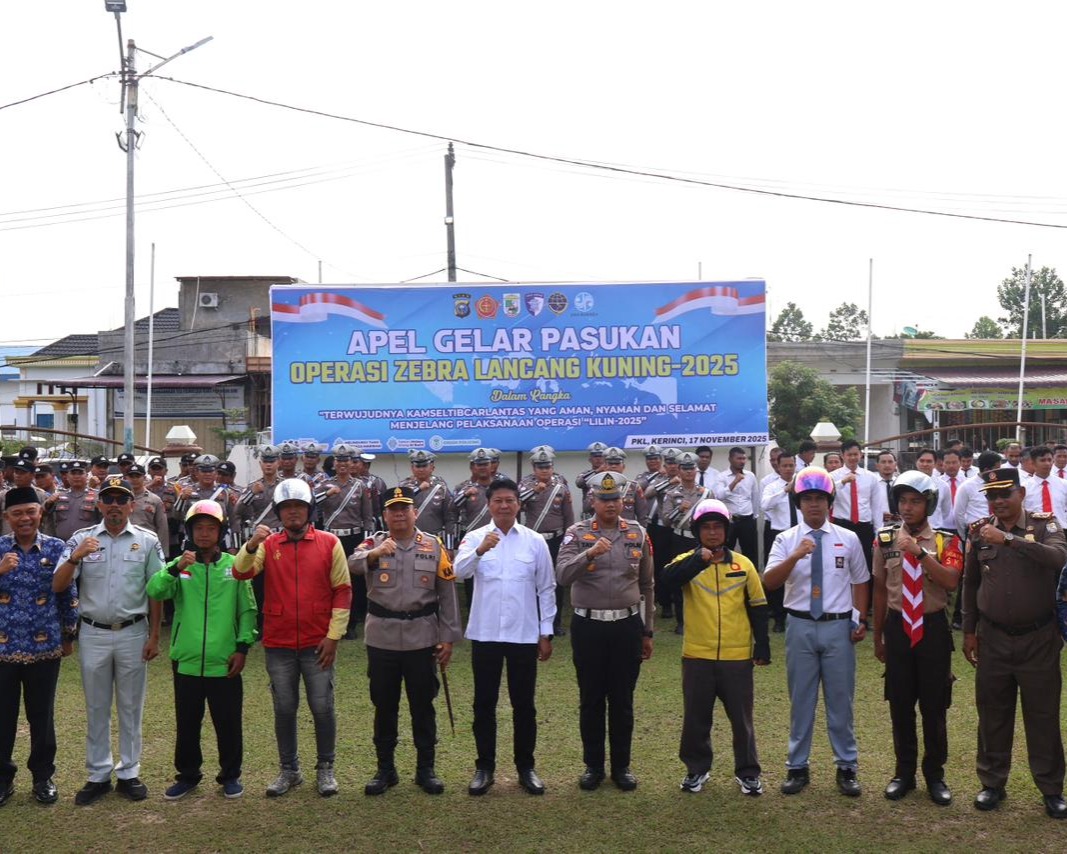 Polres Pelalawan Gelar Apel Pasukan Dan Kendaraan Dalam Operasi Zebra Lancang Kuning 2025