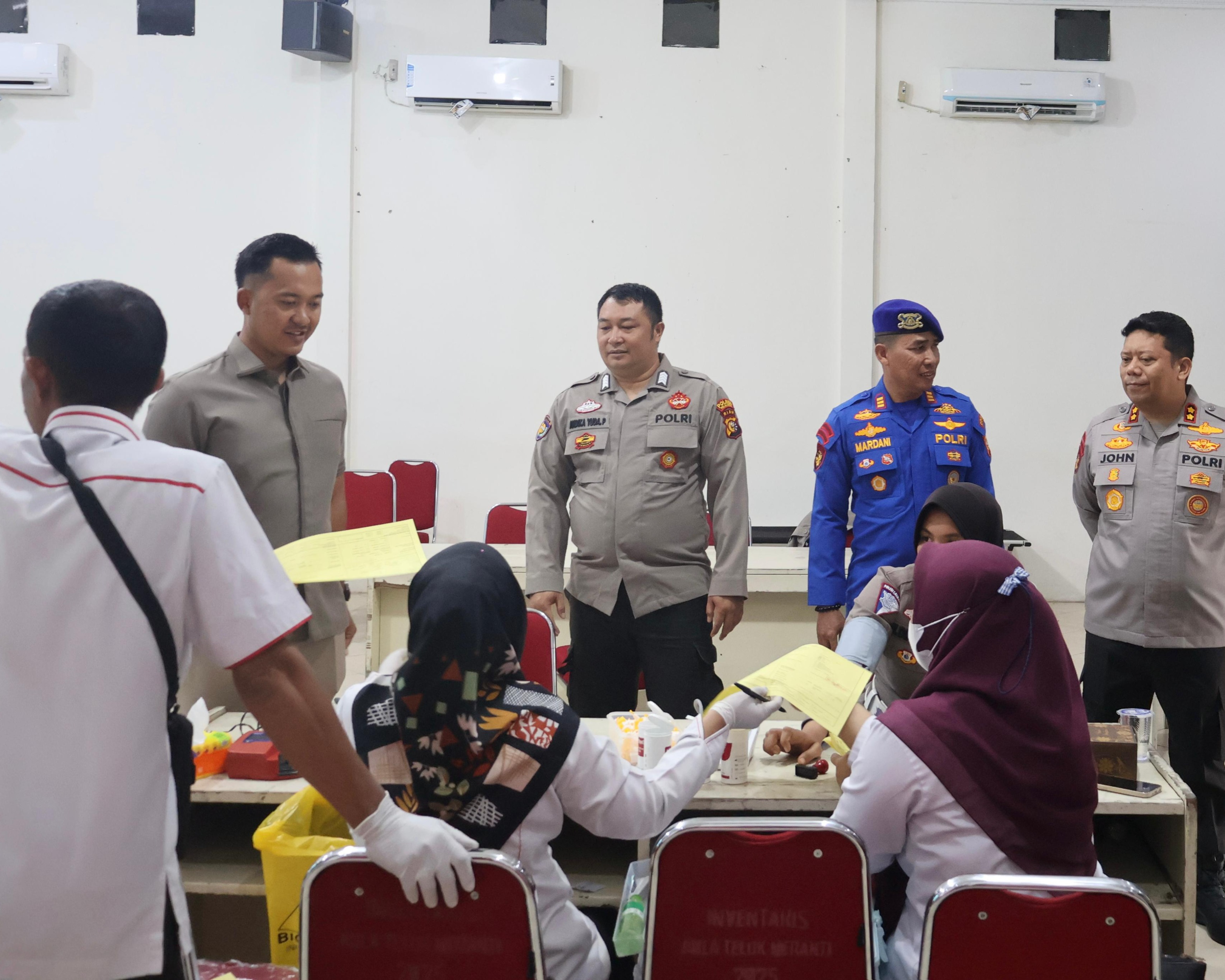 Donor Darah Polres Pelalawan Dalam Rangka HUT Polairud Polri Ke-75 Tahun 2025