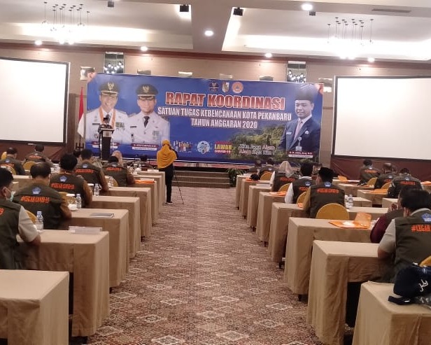 Pasi Intel Kodim 0301/PBR Hadiri Rakor Satuan Tugas Kebencanaan Kota Pekanbaru Tahun 2020