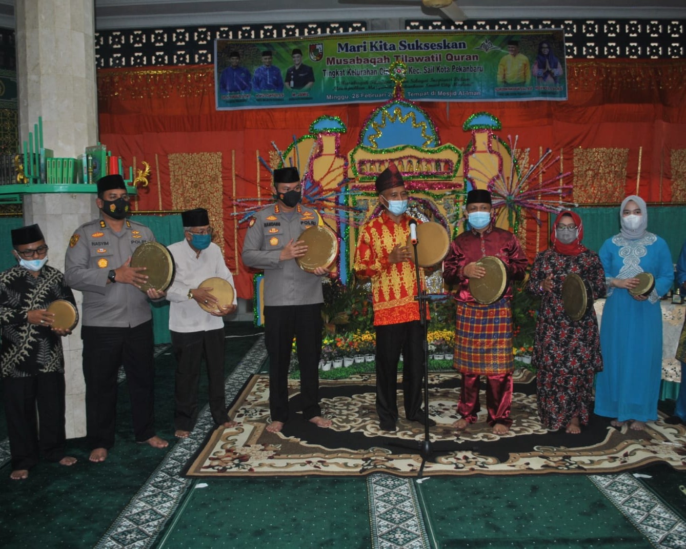 Kapolresta Pekanbaru Hadiri Pembukaan MTQ Tingkat Kelurahan Cinta Raja di Masjid Al-Iman