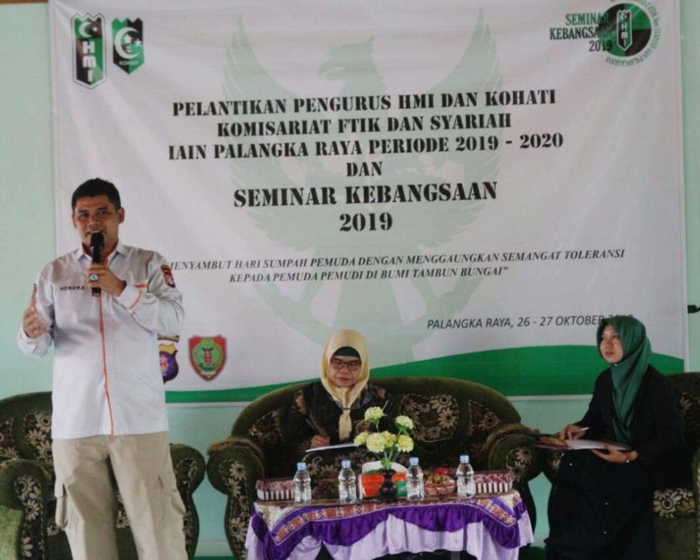 Kabid Humas Polda Kalteng Narasumber Seminar Kebangsaan, di Aula Himpunan Mahasiswa Islam