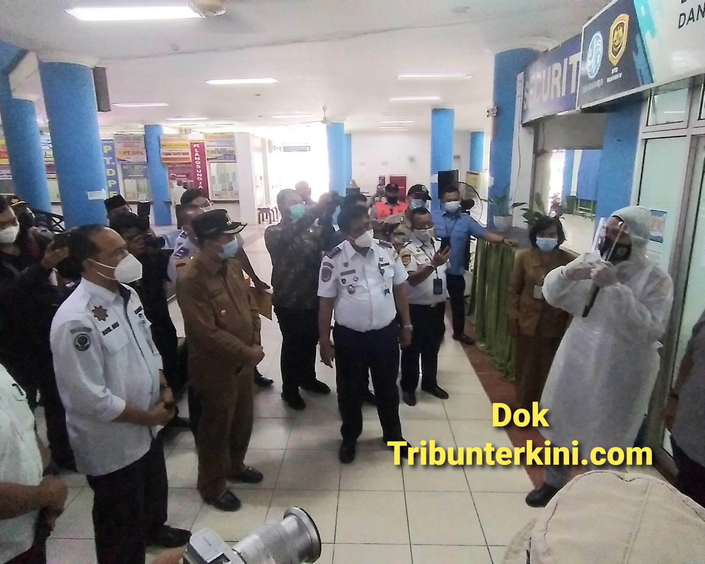 Wali Kota Didampingi Kepala BPTD Wilayah IV Riau - Kepri Launching Penggunaan Genose Covid-19 di Terminal Tpye A BRPS Kota Pekanbaru