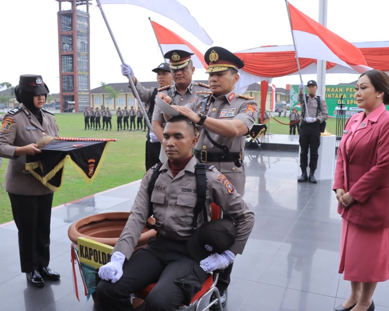 Kapolres Kampar Saksikan Pembukaan Pendidikan 111 Calon Bintara Polri di SPN Riau