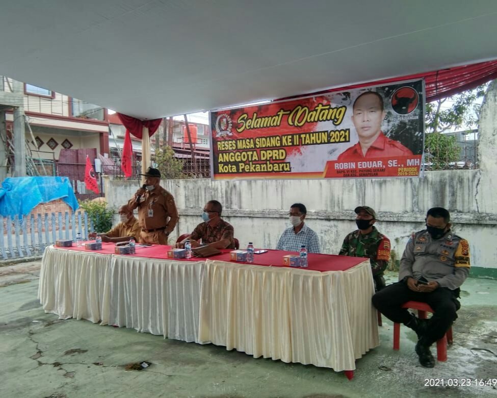 Babinsa Kodim 0301/PBR Hadiri Reses Anggota DPRD Kota Pekanbaru