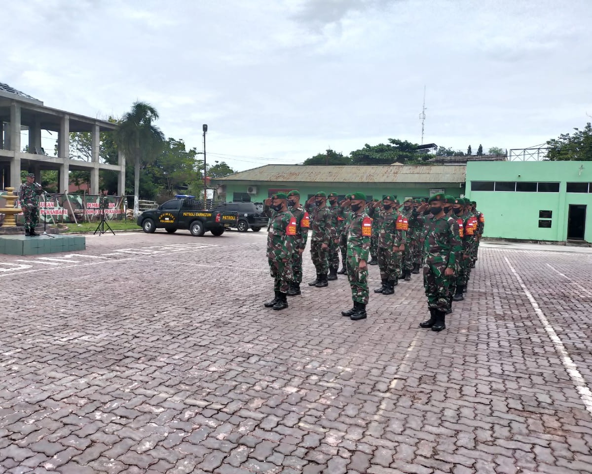 Dandim 0301/PBR Terima Kunjungan Kerja Tim Waslakgiat Permildas TA 2020 Di Makodim