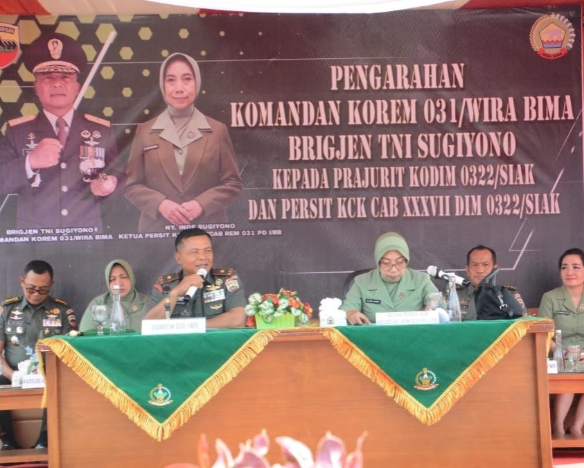 Danrem 031/WB Kunjungi Kodim 0322/Siak, Sekaligus Jalin Silaturahmi Dengan Bupati Siak Yang Baru