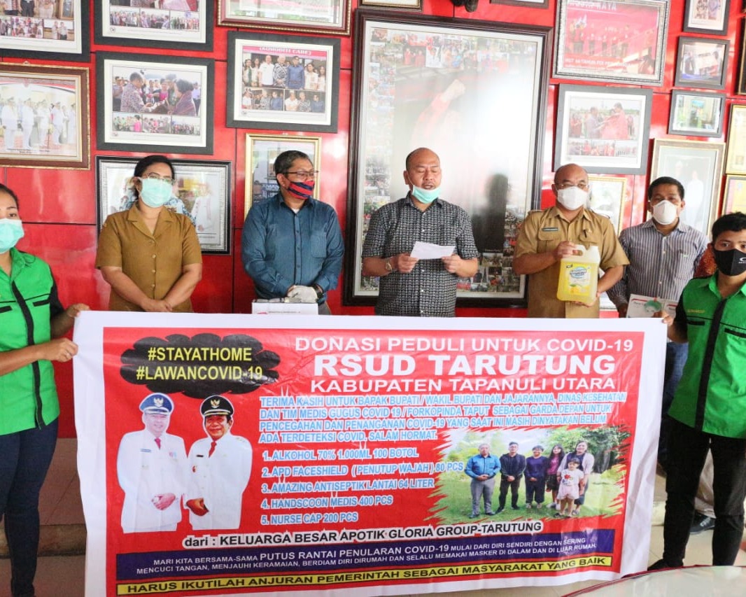 Bupati Taput Mengucapkan Terima Kasih Atas Berbagai Sumbangan Sebagai Bentuk Dukungan Penanganan Penyebaran Covid-19