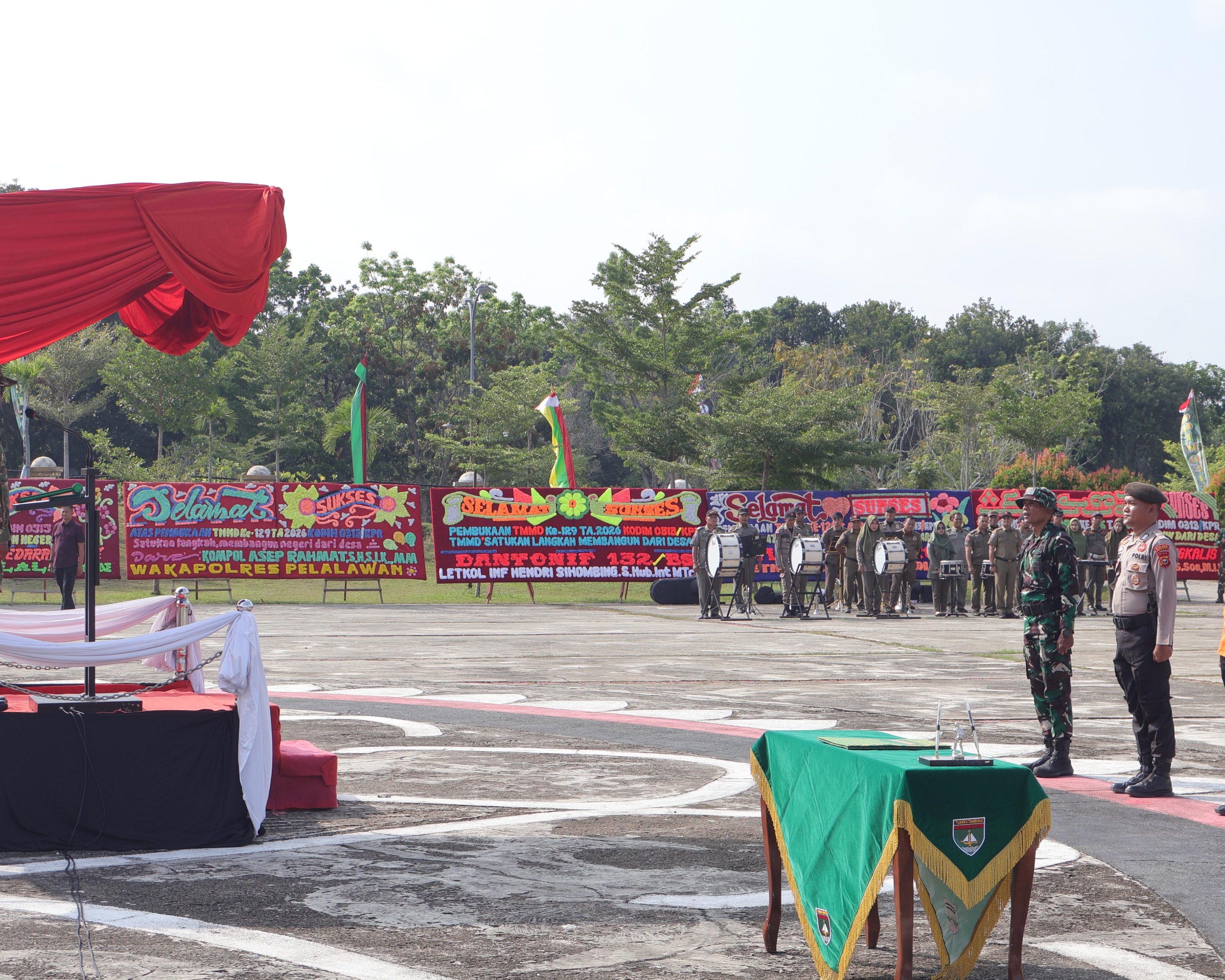 Bupati Zukri Buka Resmi TMMD Ke-129 Di Pelalawan, TNI-Polri Dan Pemda Bersinergi Bangun Desa Pangkalan Terap
