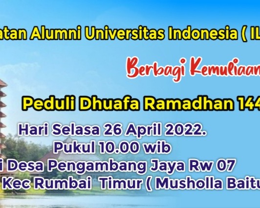 Ikatan Alumni Universitas Indonesia Wilayah Riau Laksanakan Kegiatan 'Berbagi Kemuliaan', Peduli Dhuafa Ramadhan 1443 H/2022 M Di Mushalla Baitul Rahmat