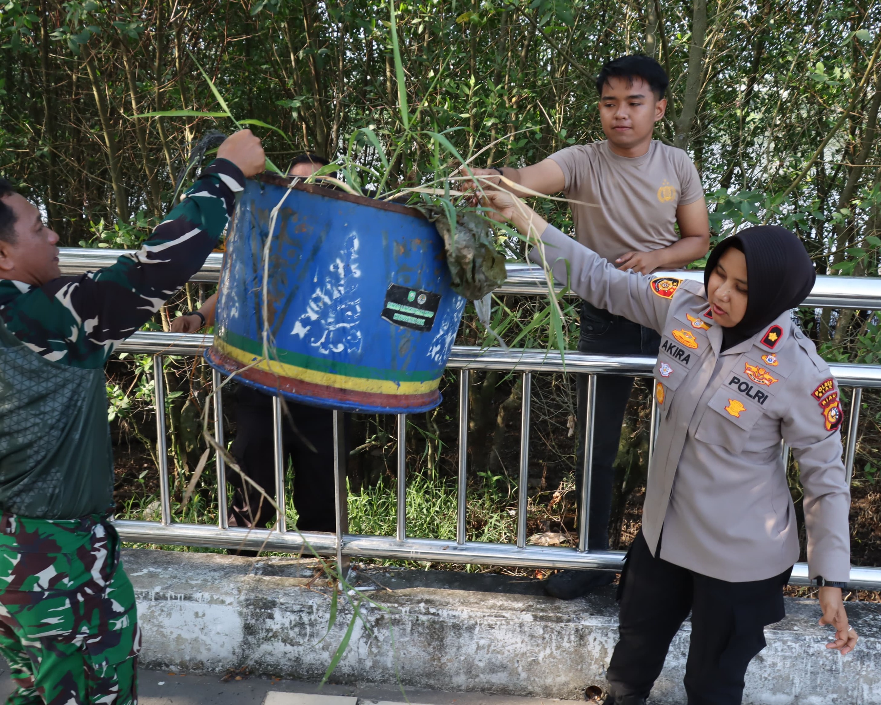 Gotong Royong Polres Siak bersama Forkopimda Siak, Wujud Nyata Instruksi Presiden RI
