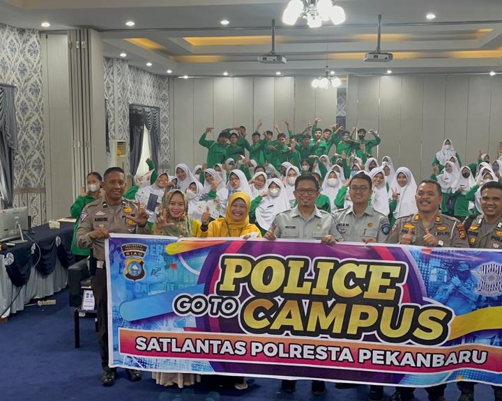 Police Goes To Campus, Satlantas Polresta Pekanbaru Kunjungi Poltekkes Kemenkes Riau