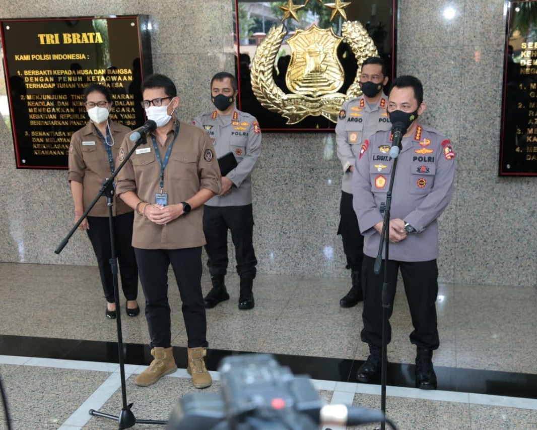 Bersama Menteri Pariwisata dan Ekonomi Kreatif, Kapolri Bahas Penguatan 5 Destinasi Super Prioritas