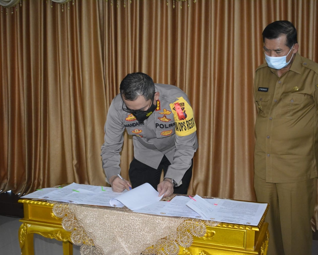 Kapolresta Pekanbaru Terima Hibah Lahan dan Bangunan Untuk Empat Mapolsek Dari Pemerintah Kota Pekanbaru
