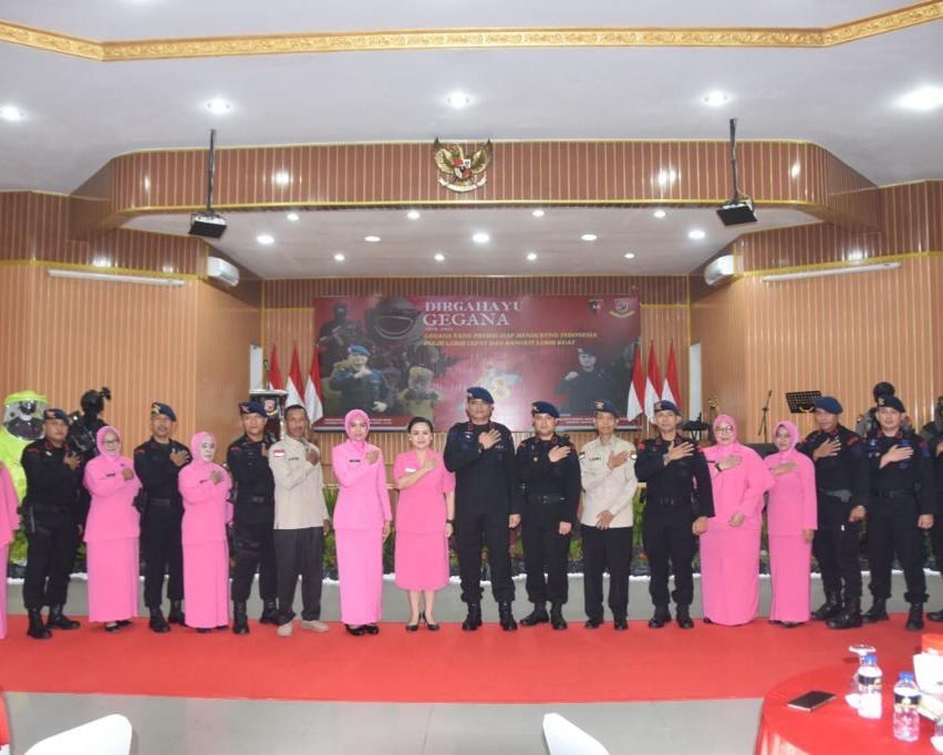 Peringati HUT Gegana Korps Brimob Polri Ke-48, Detasemen Gegana Satuan Brimob Polda Riau Gelar Syukuran